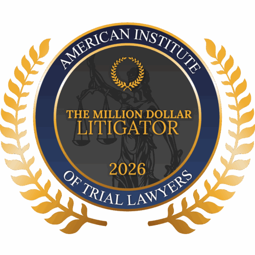 Million Dollar Litigator 2026 badge